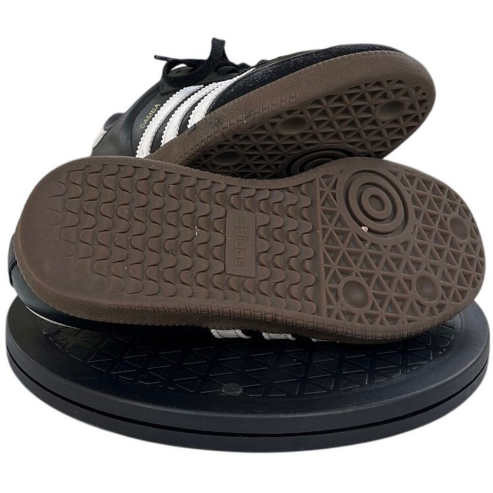 Boys Adidas Samba 036516 Leather Sports Running Athletic Sneaker SZ 3.5 Black - Picture 5 of 6
